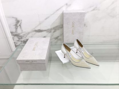 Jimmy Choo new lace embroidery diamond series high heels