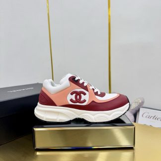 Chanel men's and women's couple's red and white classic sports casual shoes