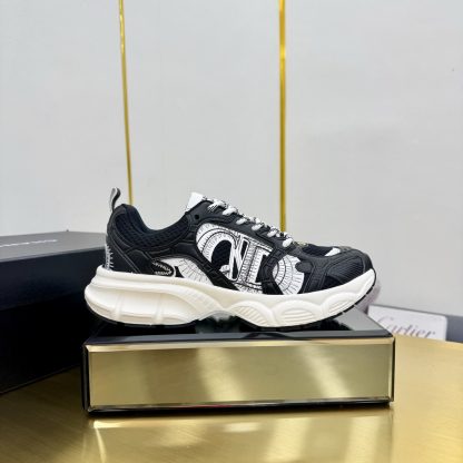 Chanel men's and women's couple's black and white classic breathable versatile casual dad shoes