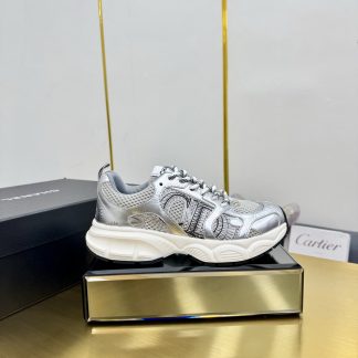 Chanel men's and women's couple silver and black classic breathable casual dad shoes