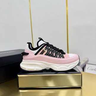 Chanel men's and women's couple's pink and black classic sports casual dad shoes