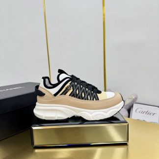 Chanel men's and women's couple's brown and black classic sports casual dad shoes