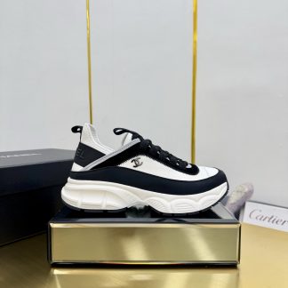 Chanel men's and women's couple's black and white classic sports fashion casual dad shoes