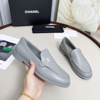Chanel Spring/Summer Dancing Shoes Collection Blue-Gray Retro Loafers