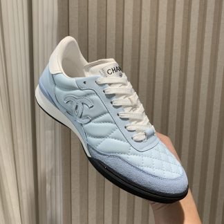 Chanel light blue versatile casual sneakers