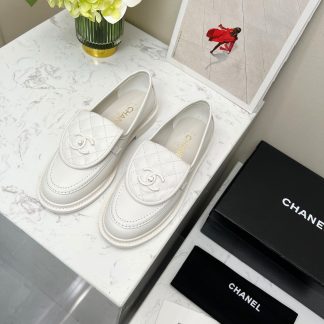 Chanel's new white early spring loafers