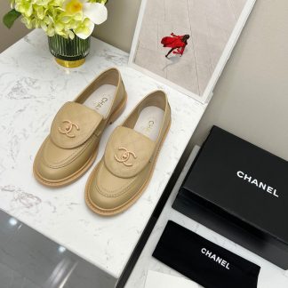 Chanel early spring apricot matte new temperament loafers