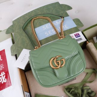 Gucci Marmont Green Shoulder Bag