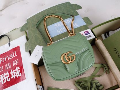 Gucci Marmont Green Shoulder Bag
