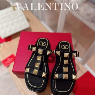 VALENTINO Studded Metal Element Thick-soled Sandals