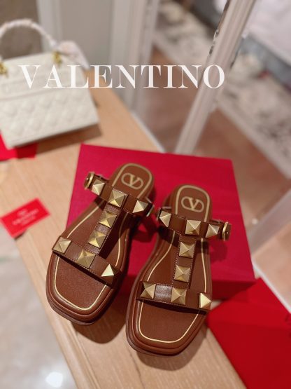 VALENTINO Studded Metal Platform Sandals