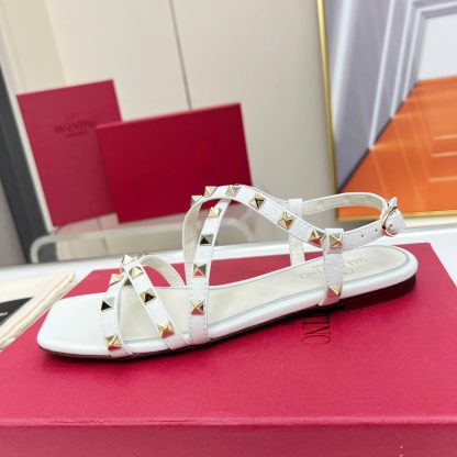 VALENTINO simple and versatile rivet element fashionable flat sandals - Image 2