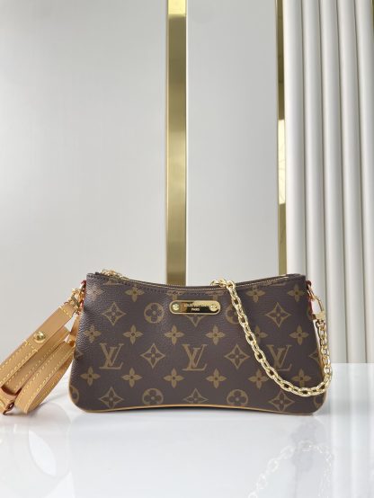 Louis Vuitton LIV POCHETTE monogram chain messenger bag
