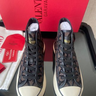 VALENTINO classic pattern high-top casual shoes