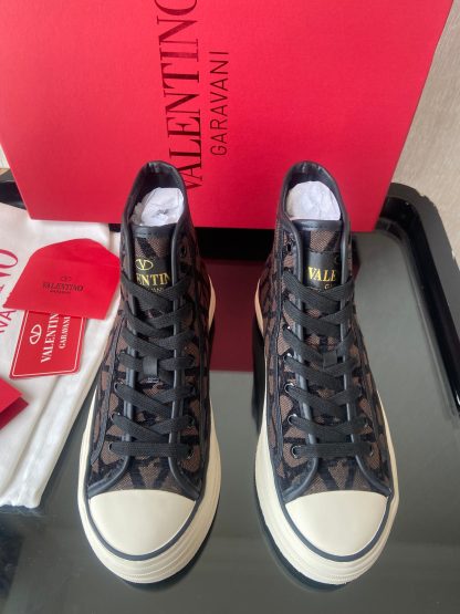 VALENTINO classic pattern high-top casual shoes