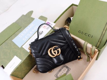 Gucci flap closure handbag