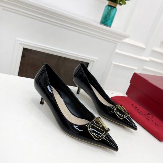 VALENTINO Bronze Buckle Series Fashion High Heels