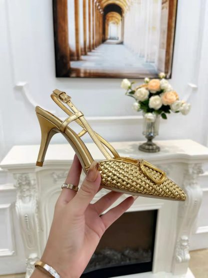 VALENTINO Simple Elegant Woven High Heels - Image 2