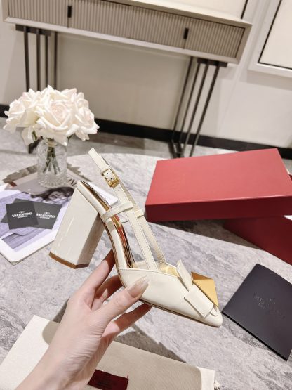 VALENTINO Simple Elegant Woven High Heels - Image 2