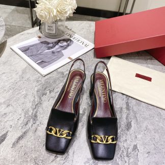 VALENTINO Gold V-Chain High Heels