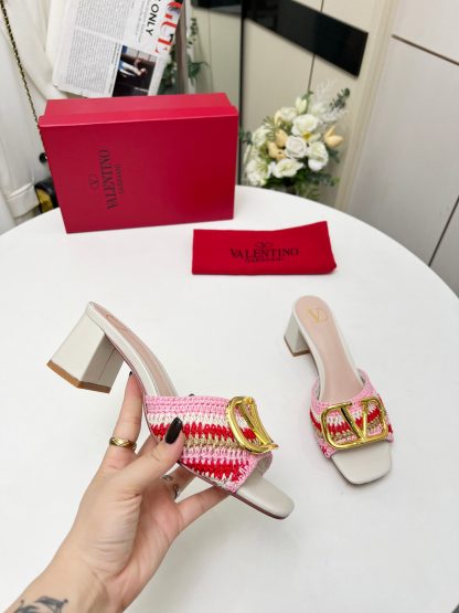 VALENTINO Exquisite Woven Series Fashion Sandals High Heels - Image 2