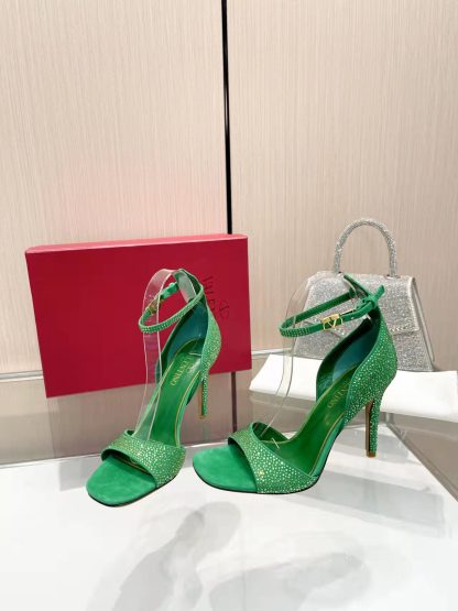 VALENTINO exquisite diamond-studded high heels