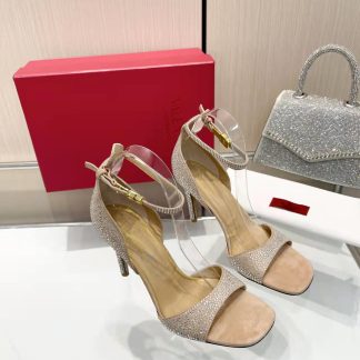 VALENTINO exquisite diamond-studded high heels