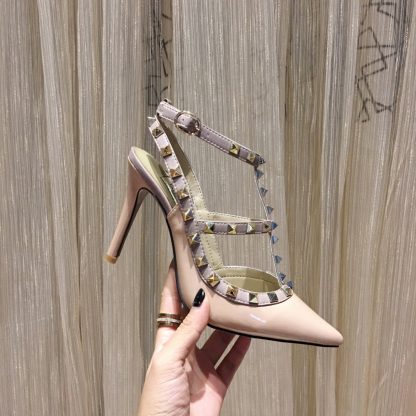 VALENTINO Exquisite Patent Leather Luxurious Studded High Heels - Image 2