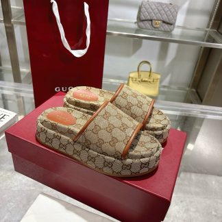 Gucci Women's New GG Platform Slide Sandals