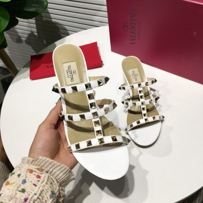 VALENTINO Exquisite Fashion Rivet Sandals High Heels - Image 2