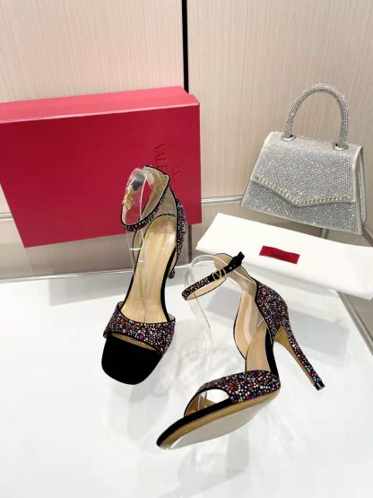 VALENTINO Elegant Diamond Crystal High Heels - Image 2
