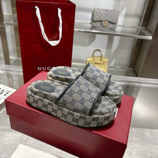 Gucci Women's New GG Platform Slide Sandals