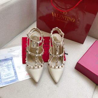 VALENTINO Litchi leather series elegant high heels