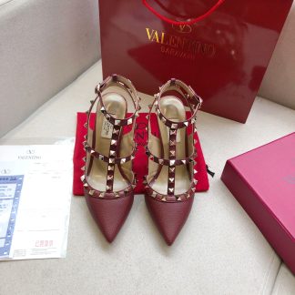 VALENTINO Litchi leather series elegant high heels