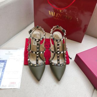 VALENTINO Litchi leather series elegant high heels