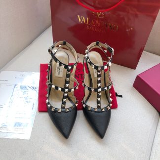 VALENTINO Litchi leather series elegant high heels