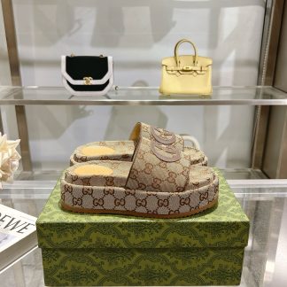 Gucci Women's Large GG Platform Slides
