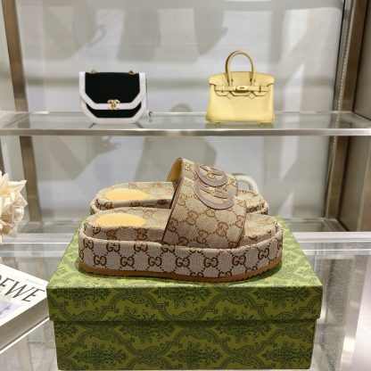 Gucci Women's Large GG Platform Slides
