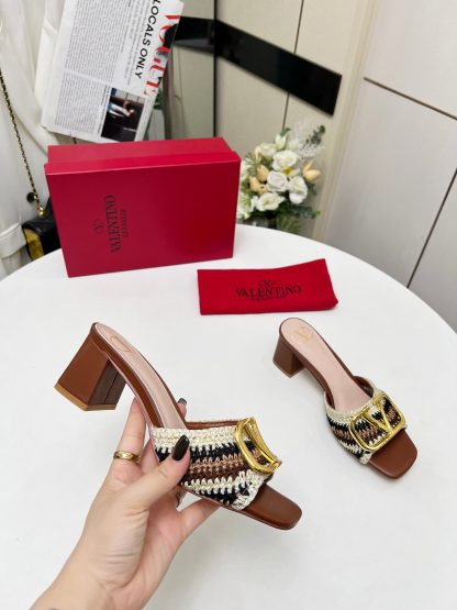 VALENTINO Handmade Woven Elegant High-Heeled Sandals - Image 2