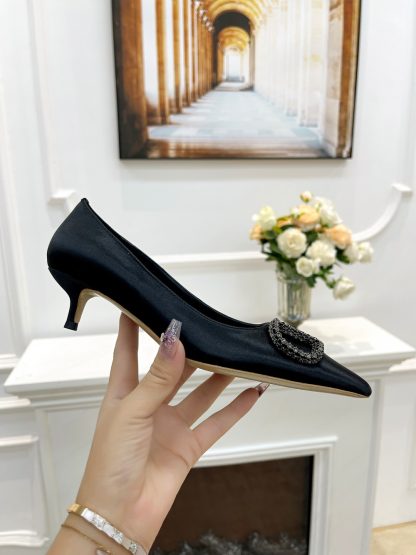 VALENTINO Rhinestone Buckle Elegant High Heels - Image 2