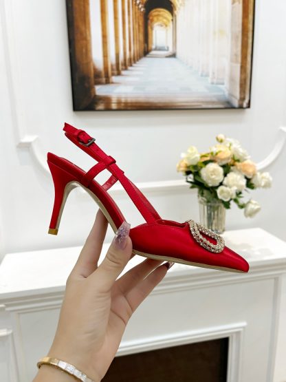 VALENTINO elegant high heels with rhinestone buckle - Image 2