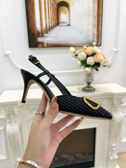 VALENTINO new black women's open-back high-heeled sandals - Image 2