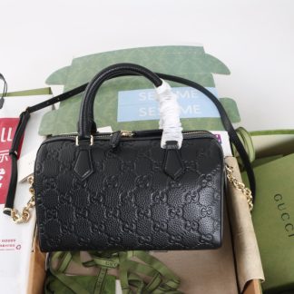Gucci black printed pillow bag