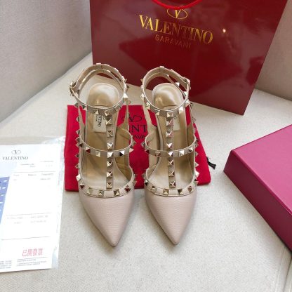 VALENTINO lychee leather series elegant high heels