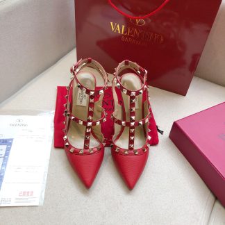 VALENTINO lychee leather series elegant high heels