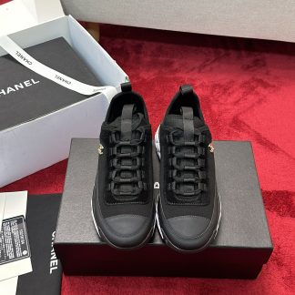 Chanel classic black all-match casual sneakers for men and women