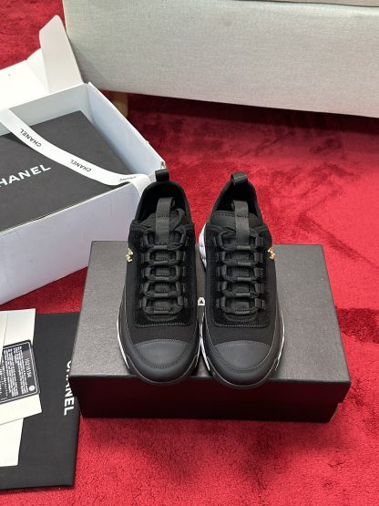 Chanel classic black all-match casual sneakers for men and women