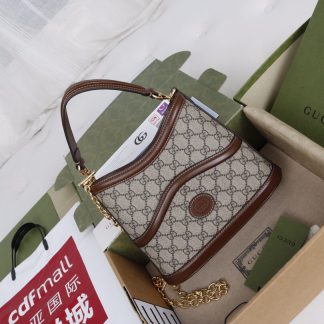 Gucci Interlocking Double G Oval Shoulder Bag
