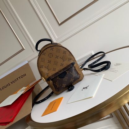 Louis Vuitton monogram backpack mini double backpack