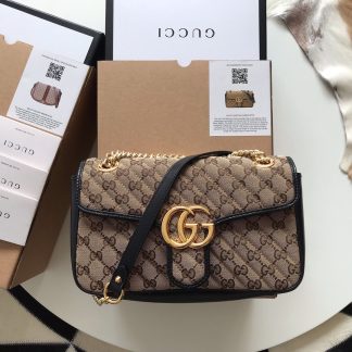 Gucci classic GG canvas delicate chain shoulder bag
